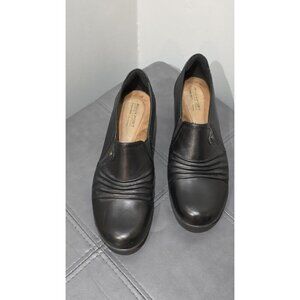 Rockport Cobb Hill Collection Womens Black Heel Booties Size 8.5W Leather Slipon